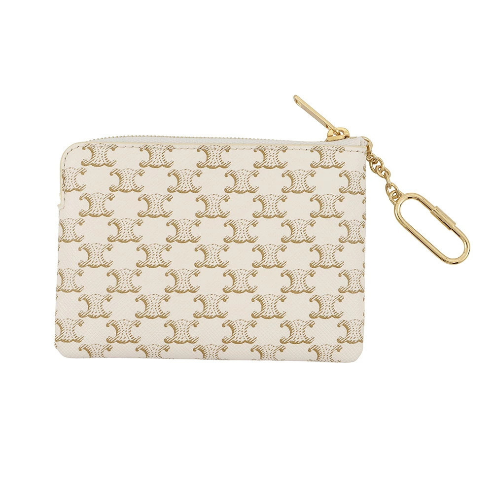 Celine coin case Wallet Triomphe Keyring Purse White WALLET - Picture 3 of 10